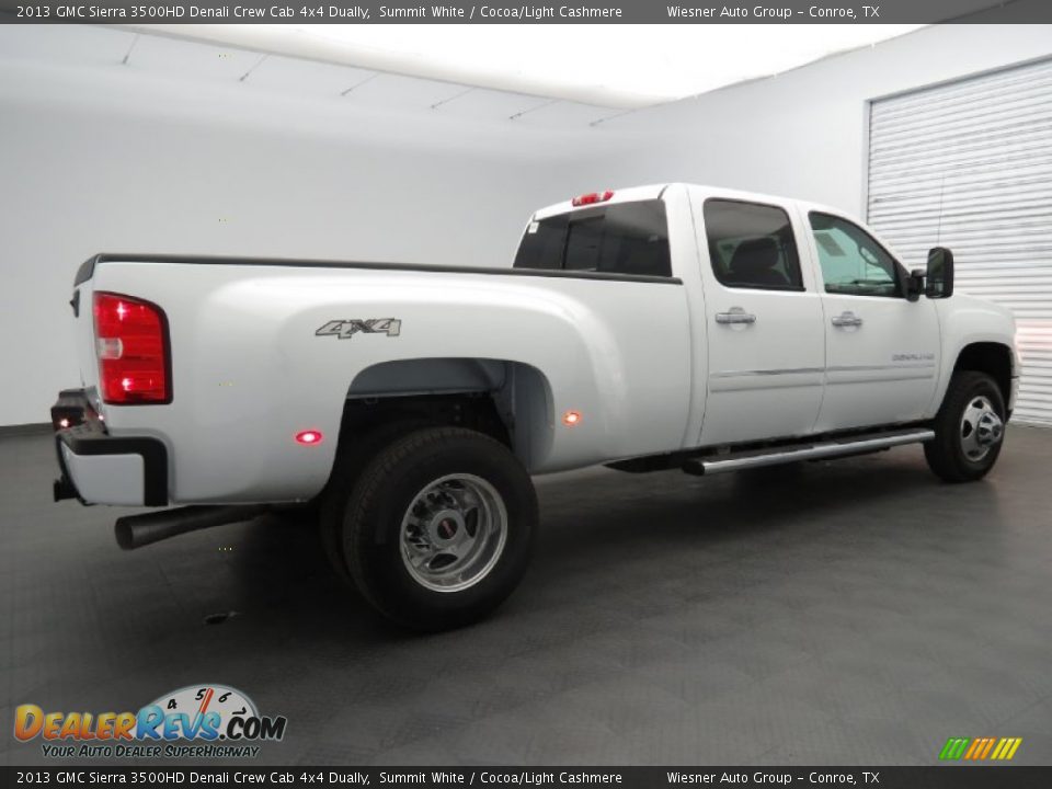 Summit White 2013 GMC Sierra 3500HD Denali Crew Cab 4x4 Dually Photo #2