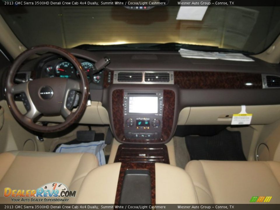Dashboard of 2013 GMC Sierra 3500HD Denali Crew Cab 4x4 Dually Photo #3