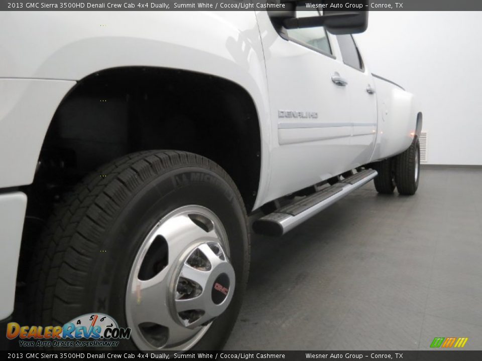 2013 GMC Sierra 3500HD Denali Crew Cab 4x4 Dually Summit White / Cocoa/Light Cashmere Photo #6