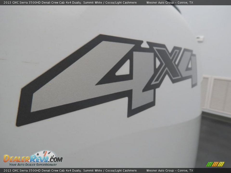 2013 GMC Sierra 3500HD Denali Crew Cab 4x4 Dually Summit White / Cocoa/Light Cashmere Photo #7