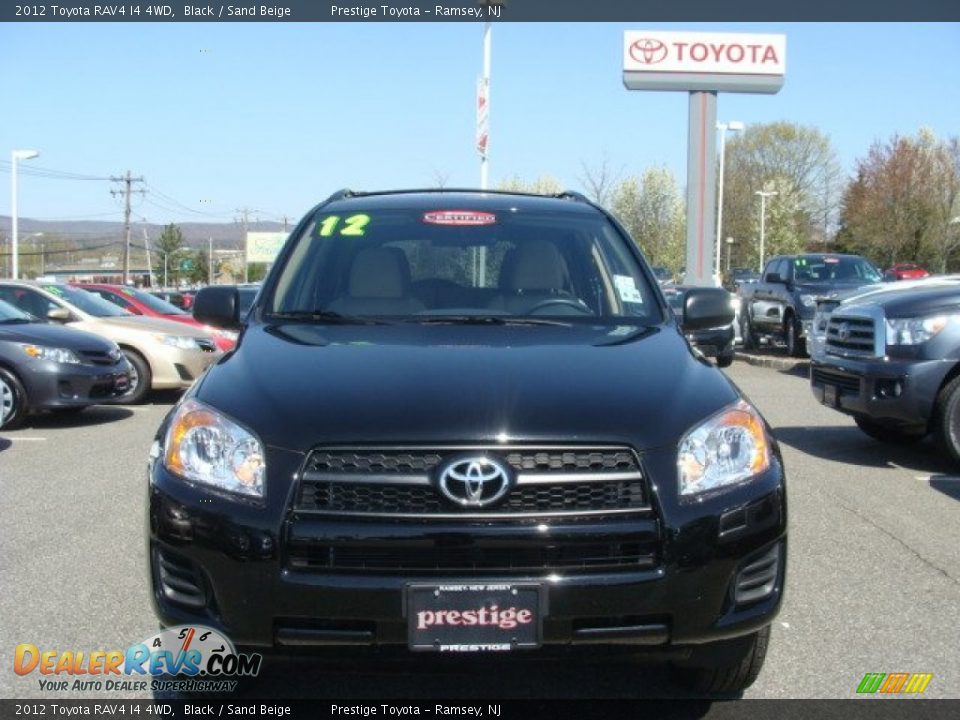 2012 Toyota RAV4 I4 4WD Black / Sand Beige Photo #2