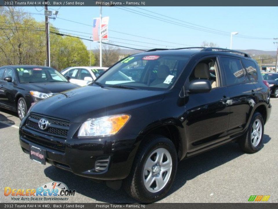 2012 Toyota RAV4 I4 4WD Black / Sand Beige Photo #3