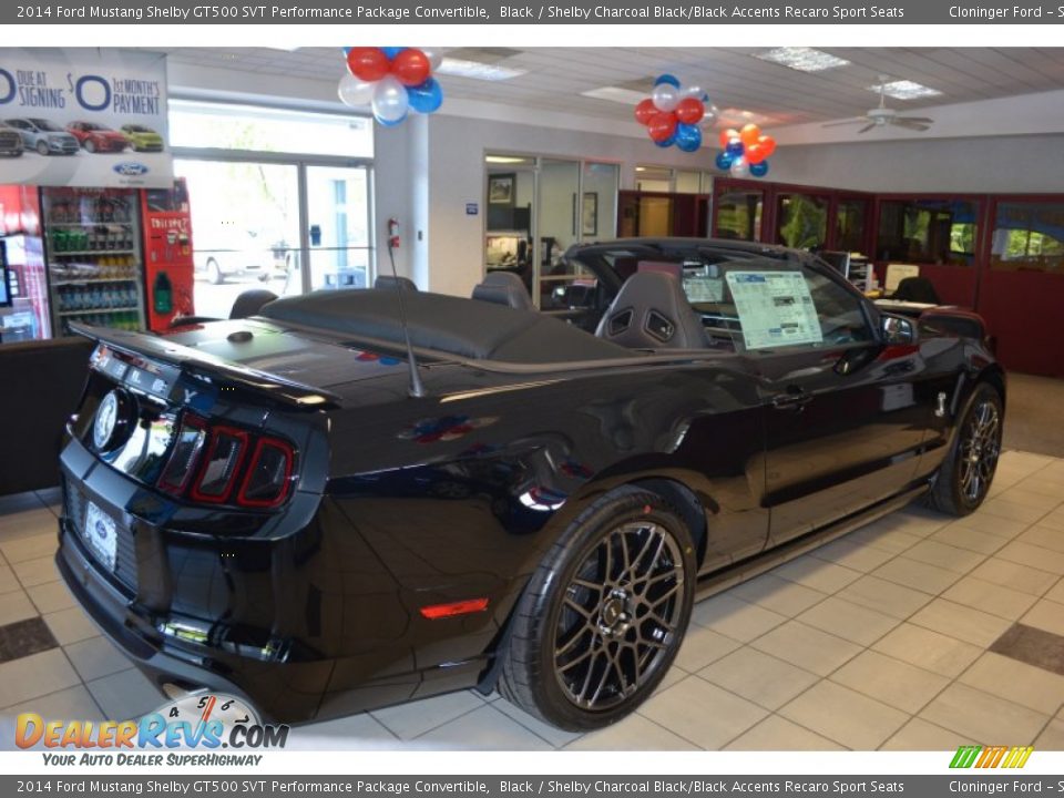 2014 Ford Mustang Shelby GT500 SVT Performance Package Convertible Black / Shelby Charcoal Black/Black Accents Recaro Sport Seats Photo #3
