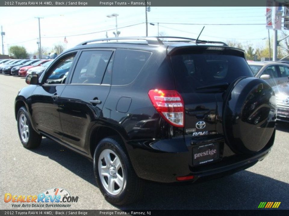 2012 Toyota RAV4 I4 4WD Black / Sand Beige Photo #4