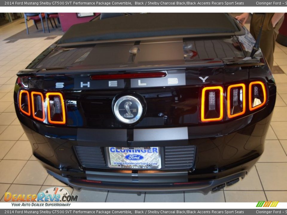 2014 Ford Mustang Shelby GT500 SVT Performance Package Convertible Black / Shelby Charcoal Black/Black Accents Recaro Sport Seats Photo #4