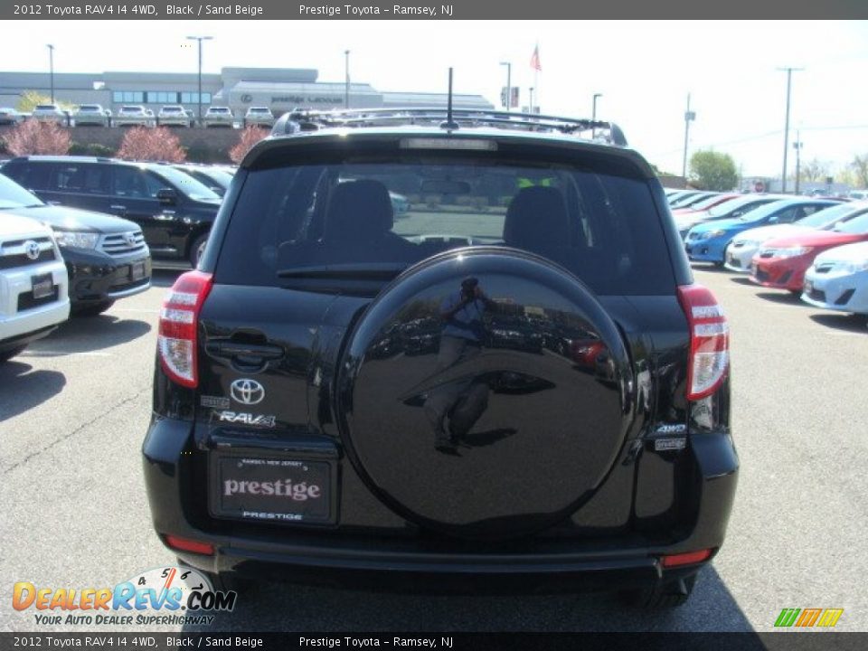 2012 Toyota RAV4 I4 4WD Black / Sand Beige Photo #5