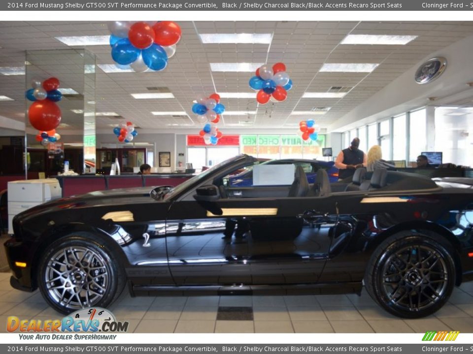 2014 Ford Mustang Shelby GT500 SVT Performance Package Convertible Black / Shelby Charcoal Black/Black Accents Recaro Sport Seats Photo #6