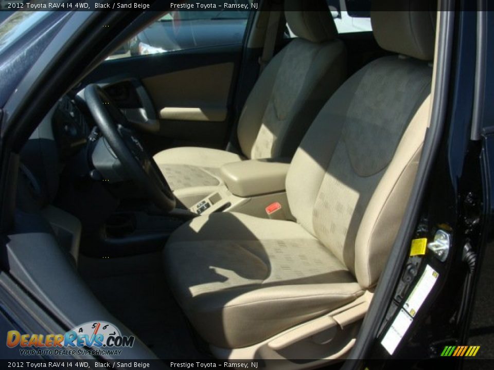 2012 Toyota RAV4 I4 4WD Black / Sand Beige Photo #8