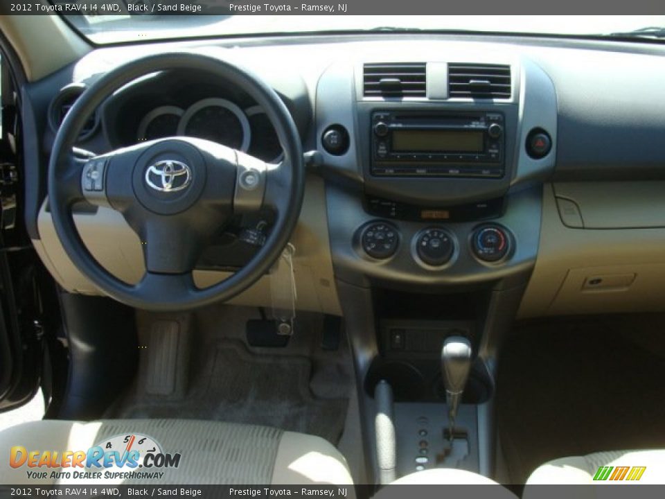 2012 Toyota RAV4 I4 4WD Black / Sand Beige Photo #9