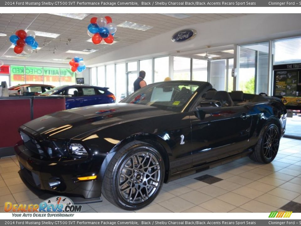 2014 Ford Mustang Shelby GT500 SVT Performance Package Convertible Black / Shelby Charcoal Black/Black Accents Recaro Sport Seats Photo #8