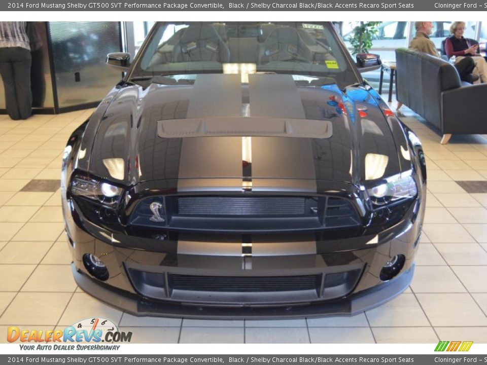 2014 Ford Mustang Shelby GT500 SVT Performance Package Convertible Black / Shelby Charcoal Black/Black Accents Recaro Sport Seats Photo #9