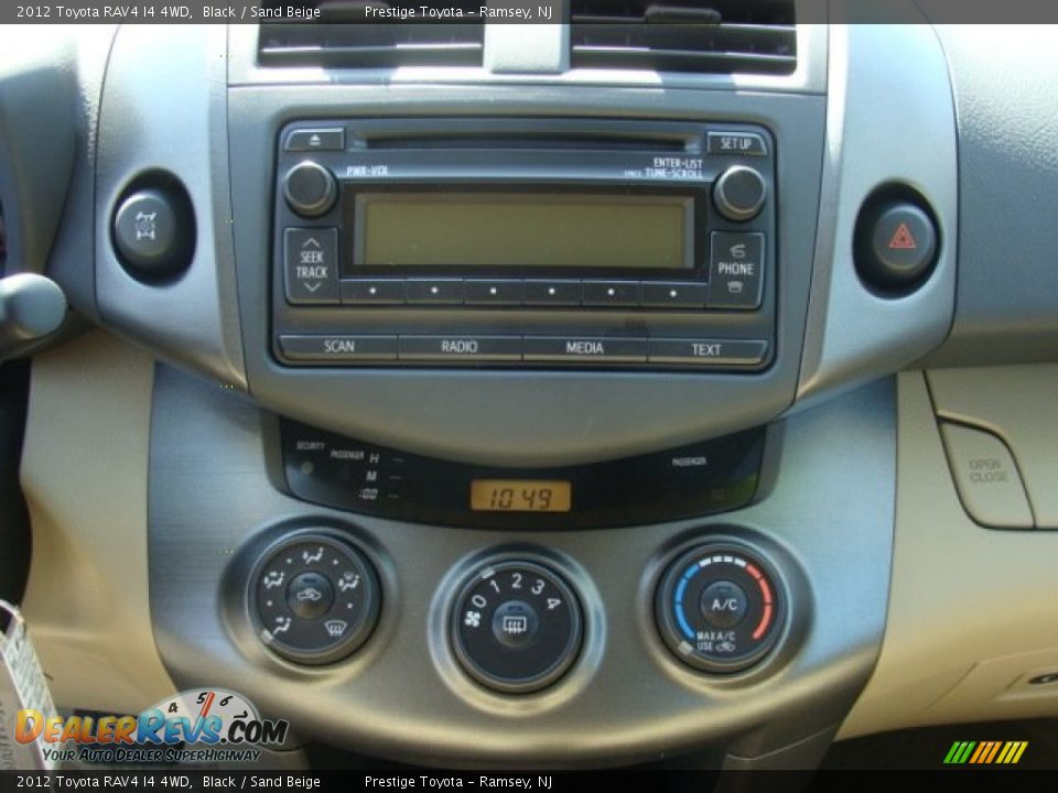 2012 Toyota RAV4 I4 4WD Black / Sand Beige Photo #11