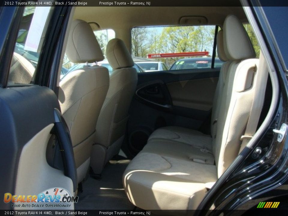 2012 Toyota RAV4 I4 4WD Black / Sand Beige Photo #13