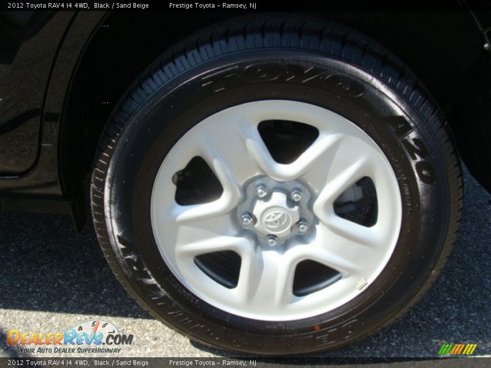 2012 Toyota RAV4 I4 4WD Black / Sand Beige Photo #14