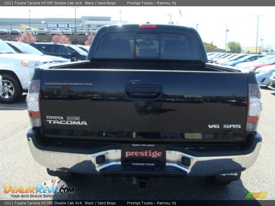 2011 Toyota Tacoma V6 SR5 Double Cab 4x4 Black / Sand Beige Photo #5