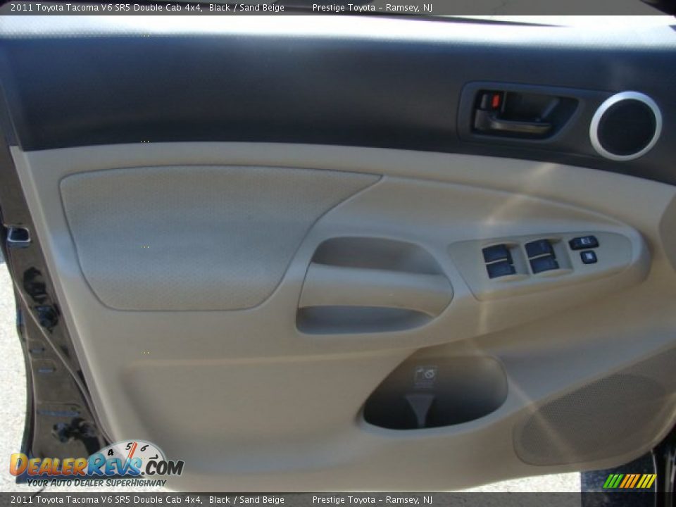 2011 Toyota Tacoma V6 SR5 Double Cab 4x4 Black / Sand Beige Photo #6