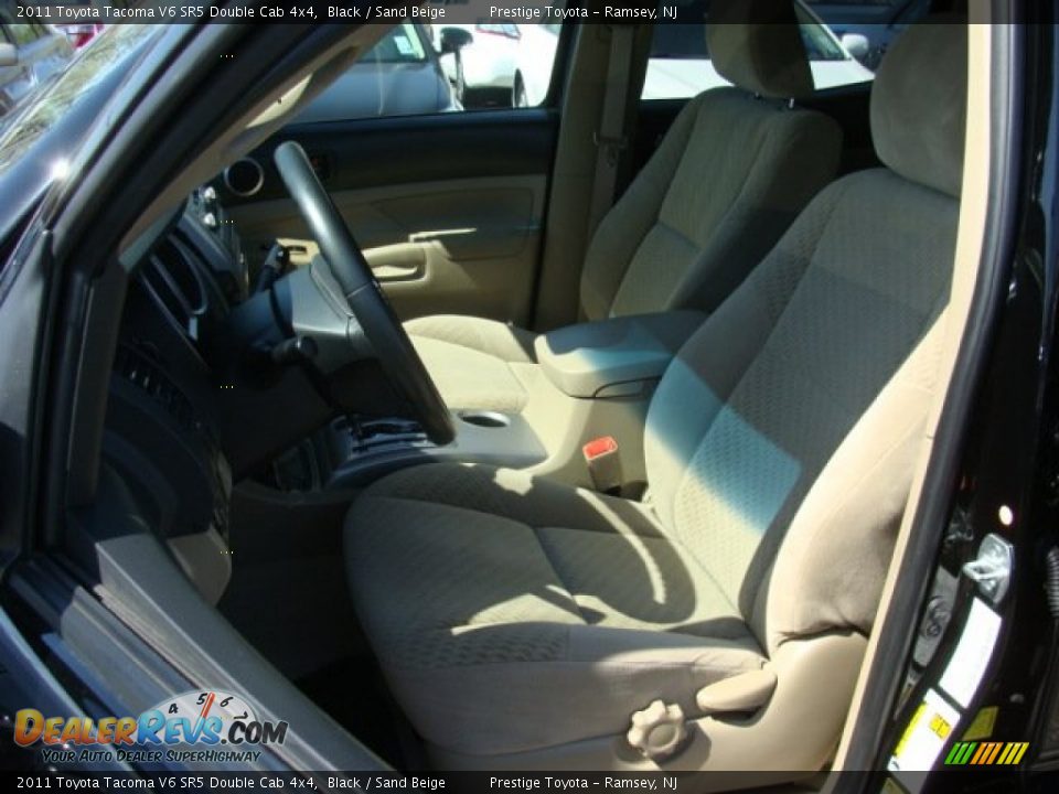 2011 Toyota Tacoma V6 SR5 Double Cab 4x4 Black / Sand Beige Photo #8