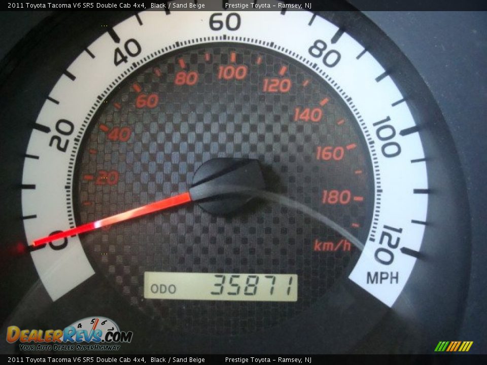 2011 Toyota Tacoma V6 SR5 Double Cab 4x4 Black / Sand Beige Photo #10