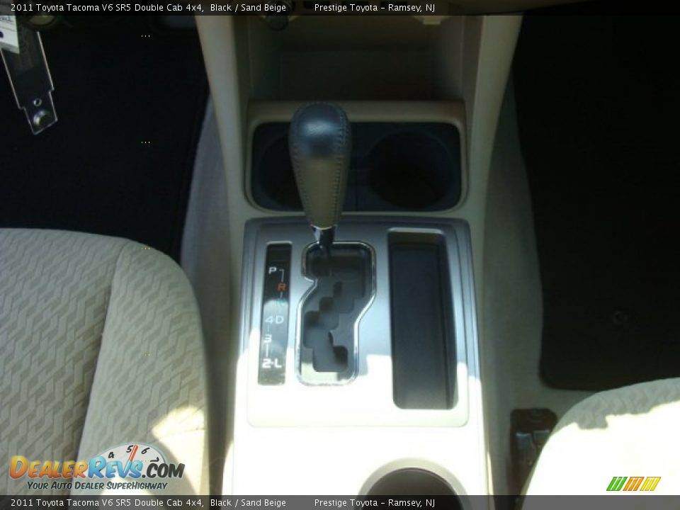 2011 Toyota Tacoma V6 SR5 Double Cab 4x4 Black / Sand Beige Photo #12