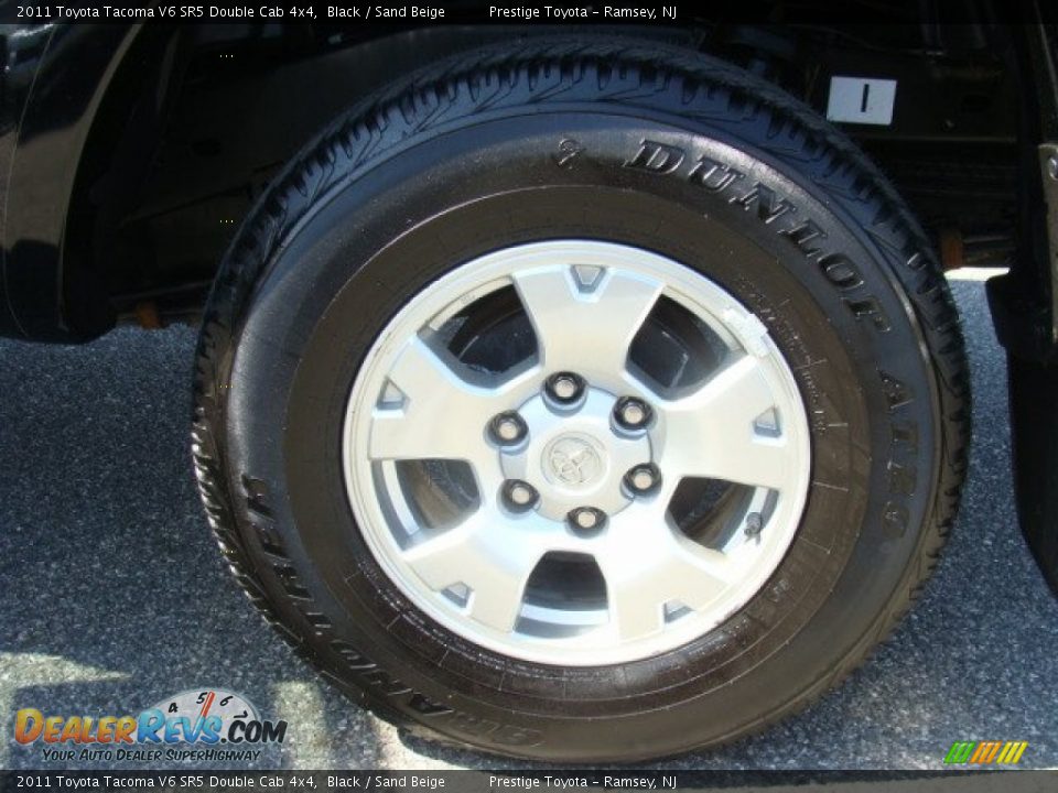 2011 Toyota Tacoma V6 SR5 Double Cab 4x4 Black / Sand Beige Photo #14