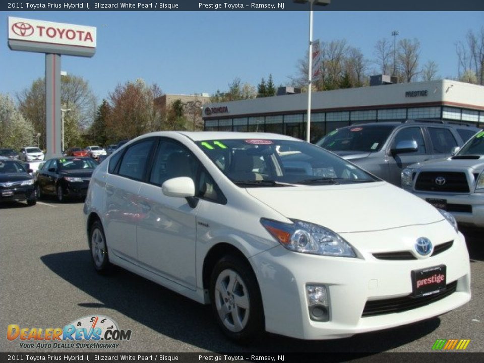 2011 Toyota Prius Hybrid II Blizzard White Pearl / Bisque Photo #1