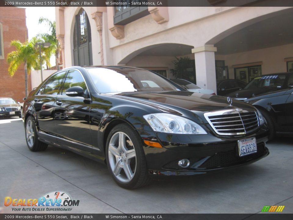 2009 Mercedes-Benz S 550 Sedan Black / Black Photo #1