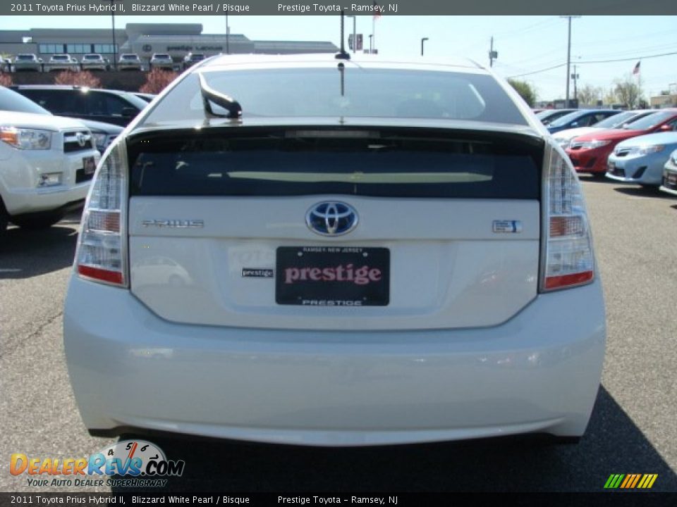 2011 Toyota Prius Hybrid II Blizzard White Pearl / Bisque Photo #5