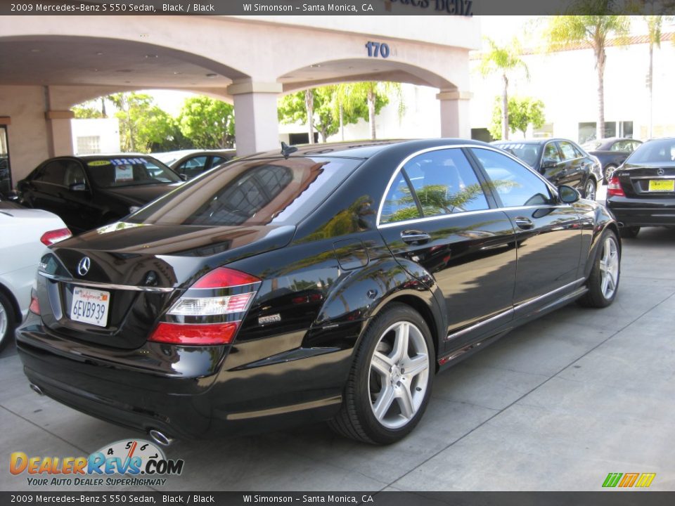 2009 Mercedes-Benz S 550 Sedan Black / Black Photo #2