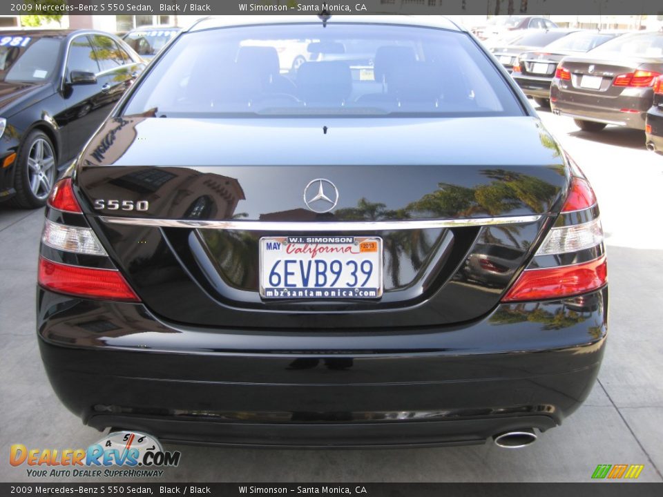 2009 Mercedes-Benz S 550 Sedan Black / Black Photo #3