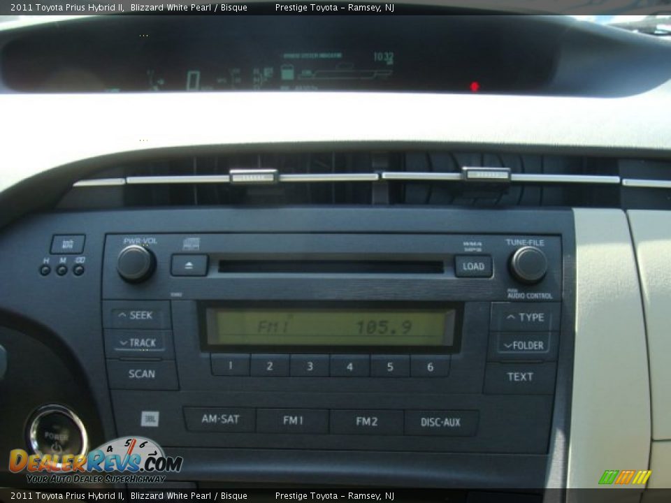 2011 Toyota Prius Hybrid II Blizzard White Pearl / Bisque Photo #11
