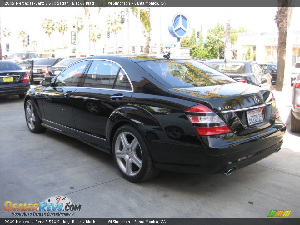 2009 Mercedes-Benz S 550 Sedan Black / Black Photo #4