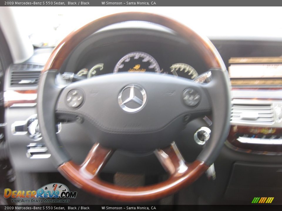 2009 Mercedes-Benz S 550 Sedan Black / Black Photo #12