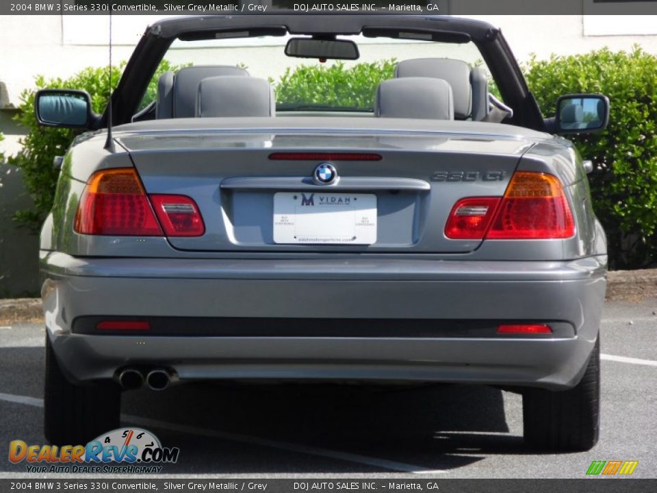 2004 BMW 3 Series 330i Convertible Silver Grey Metallic / Grey Photo #5