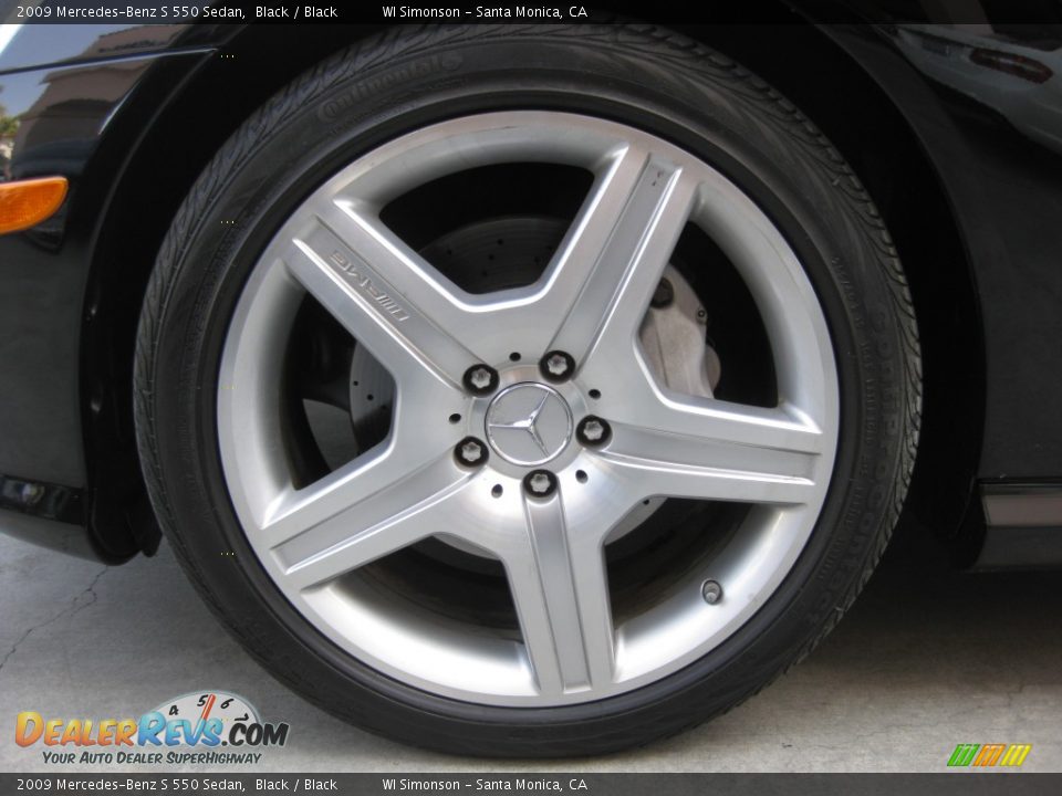 2009 Mercedes-Benz S 550 Sedan Black / Black Photo #24