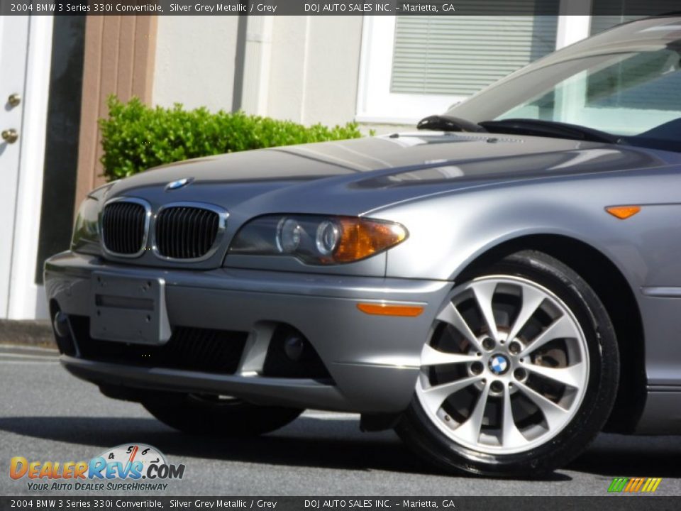 2004 BMW 3 Series 330i Convertible Silver Grey Metallic / Grey Photo #21