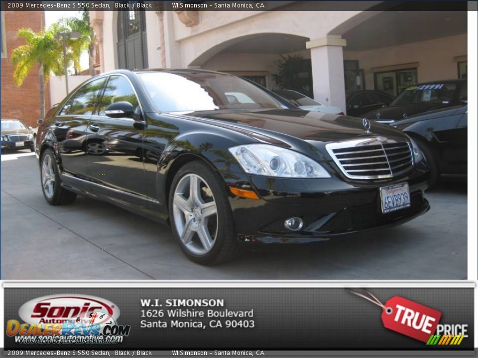 2009 Mercedes-Benz S 550 Sedan Black / Black Photo #26