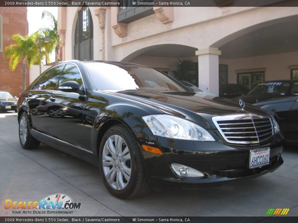 2009 Mercedes-Benz S 550 Sedan Black / Savanna/Cashmere Photo #1