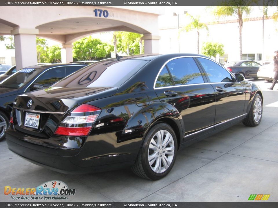 2009 Mercedes-Benz S 550 Sedan Black / Savanna/Cashmere Photo #2