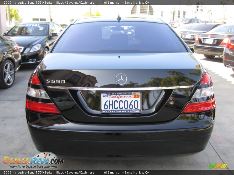 2009 Mercedes-Benz S 550 Sedan Black / Savanna/Cashmere Photo #3