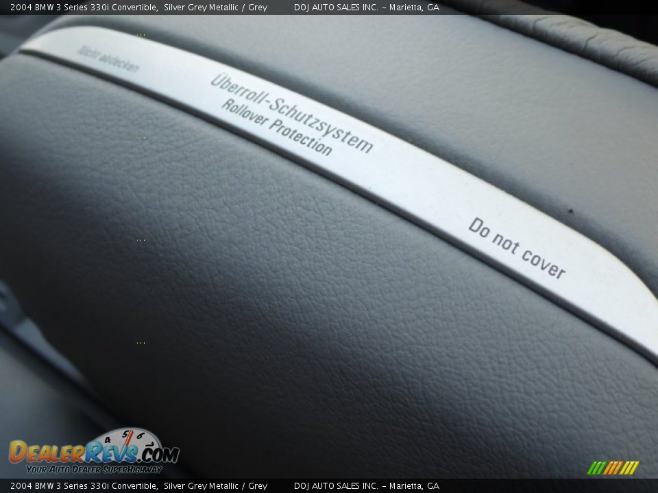 2004 BMW 3 Series 330i Convertible Silver Grey Metallic / Grey Photo #36