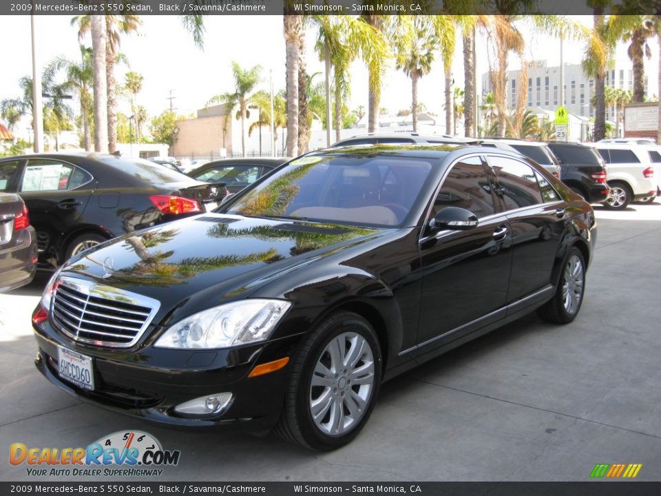 2009 Mercedes-Benz S 550 Sedan Black / Savanna/Cashmere Photo #5