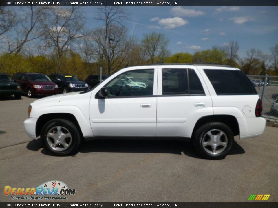 Summit White 2008 Chevrolet TrailBlazer LT 4x4 Photo #4