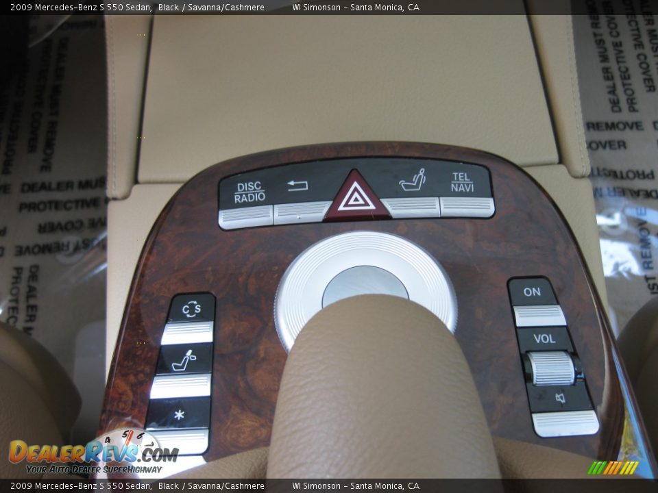 2009 Mercedes-Benz S 550 Sedan Black / Savanna/Cashmere Photo #13