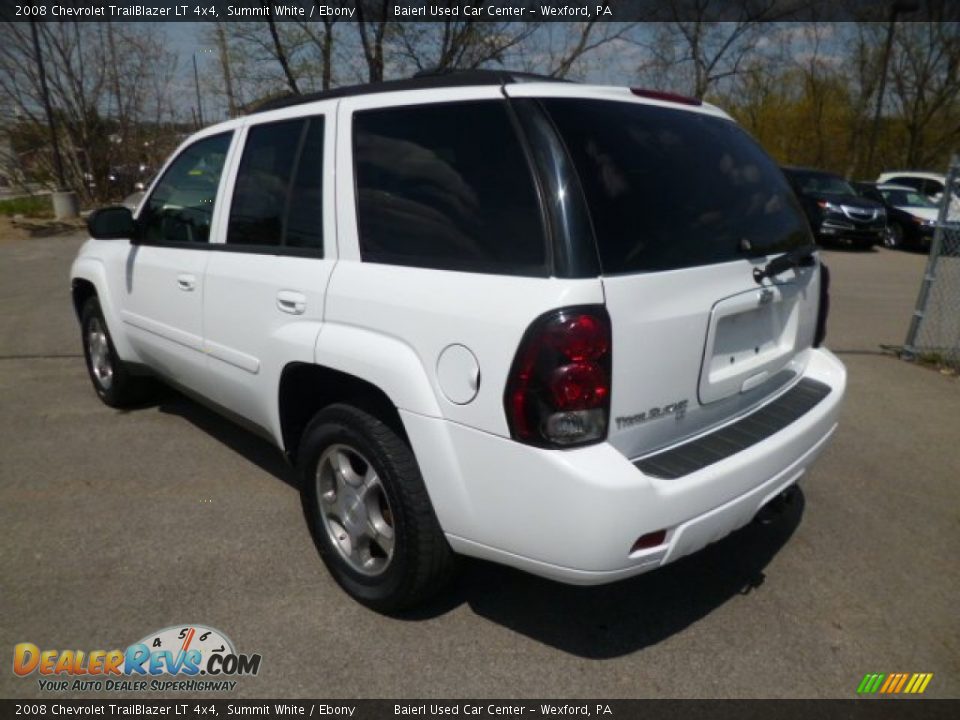 Summit White 2008 Chevrolet TrailBlazer LT 4x4 Photo #5