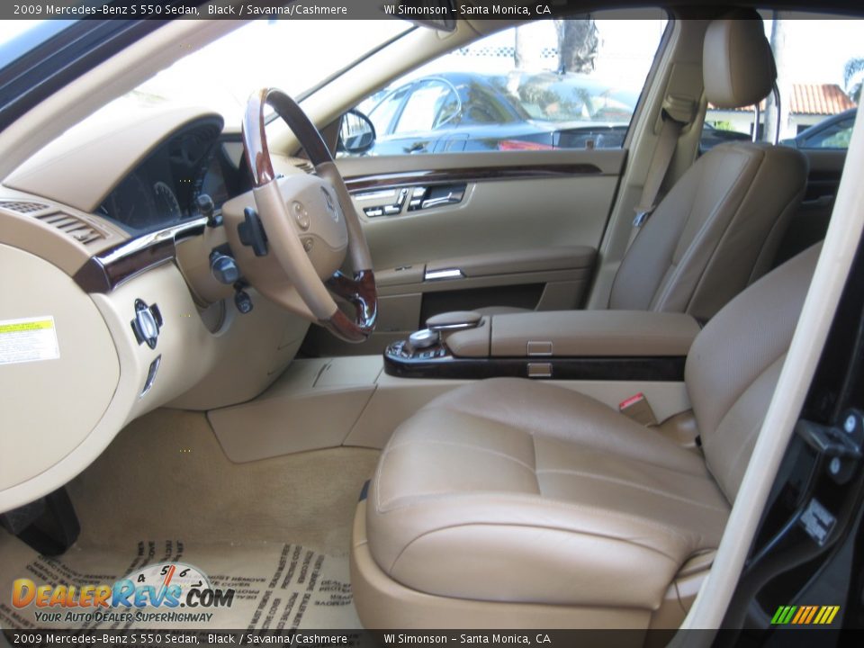 2009 Mercedes-Benz S 550 Sedan Black / Savanna/Cashmere Photo #19