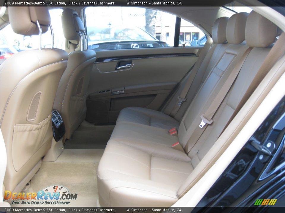 2009 Mercedes-Benz S 550 Sedan Black / Savanna/Cashmere Photo #20