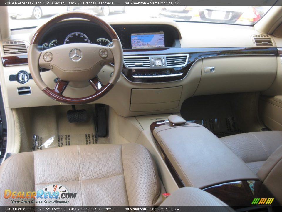 2009 Mercedes-Benz S 550 Sedan Black / Savanna/Cashmere Photo #21