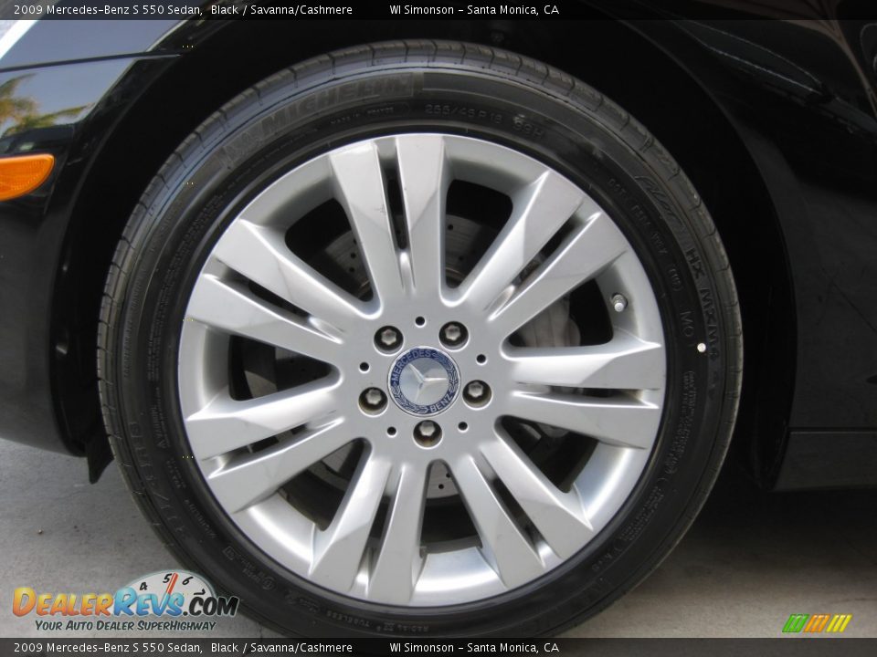 2009 Mercedes-Benz S 550 Sedan Black / Savanna/Cashmere Photo #24
