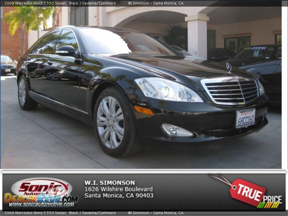 2009 Mercedes-Benz S 550 Sedan Black / Savanna/Cashmere Photo #26