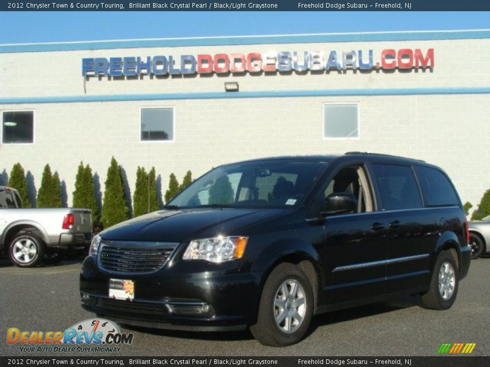 2012 Chrysler Town & Country Touring Brilliant Black Crystal Pearl / Black/Light Graystone Photo #1